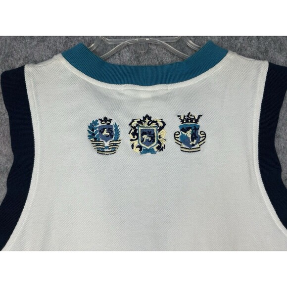 Vintage Izod Club Womens White Vest Golf Size L Embroidered Casual Classic Retro - Picture 7 of 9